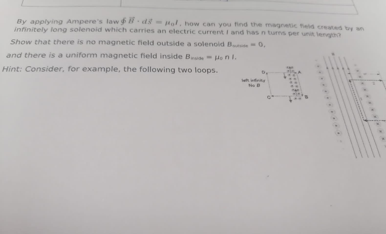 Solved By Applying Ampere S Law ∮b⋅ds μ0i How Can You Find