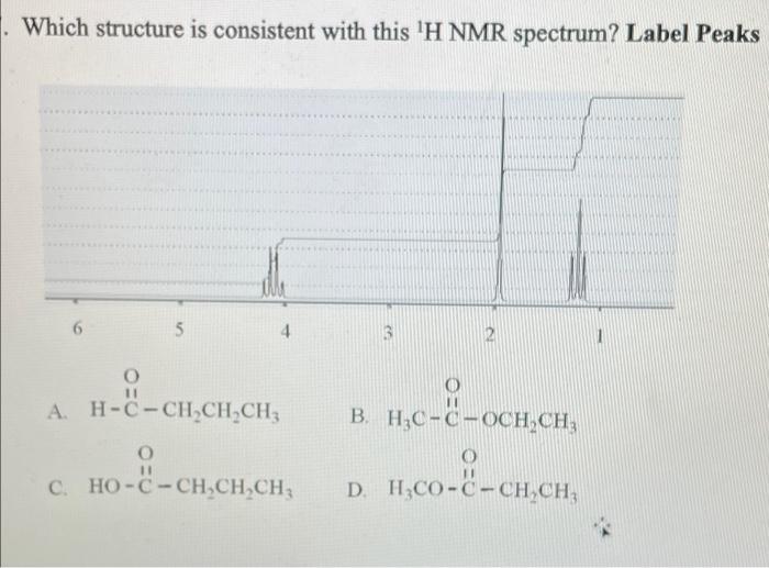 Solved Which structure is consistent with this 'H NMR | Chegg.com