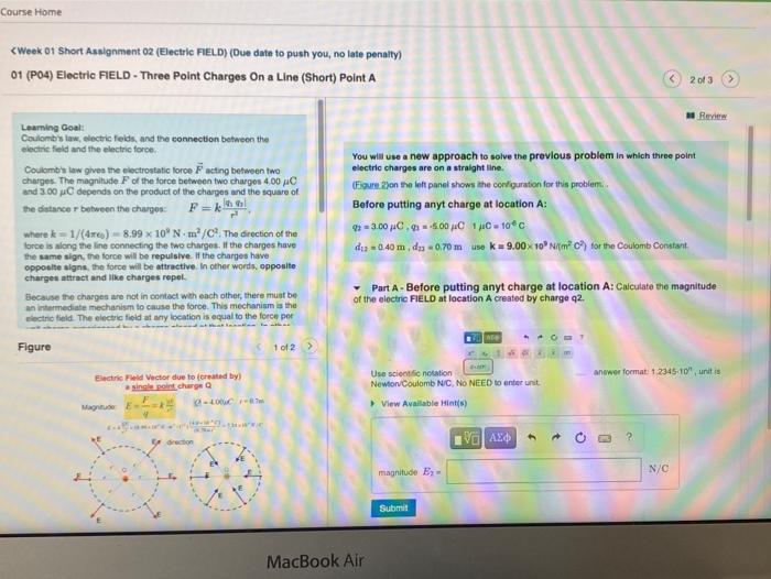 Solved Course Home answer format: 12345-10 unit is Electric | Chegg.com