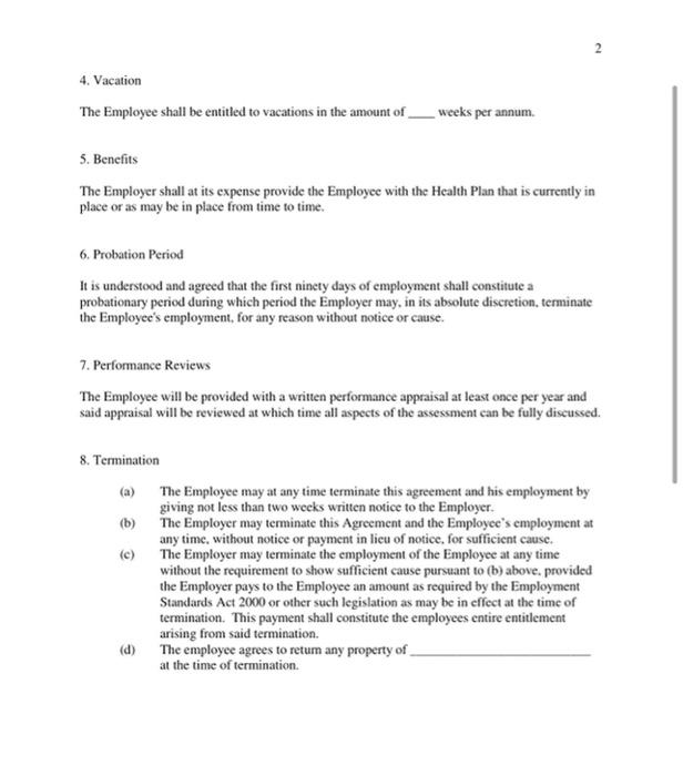 employment assignment agreement