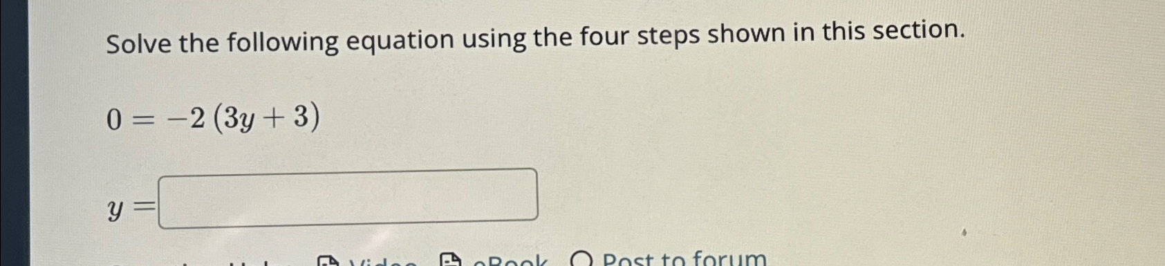 Solved Solve the following equation using the four steps | Chegg.com