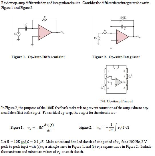 Solved Review op amp differentiation and integration
