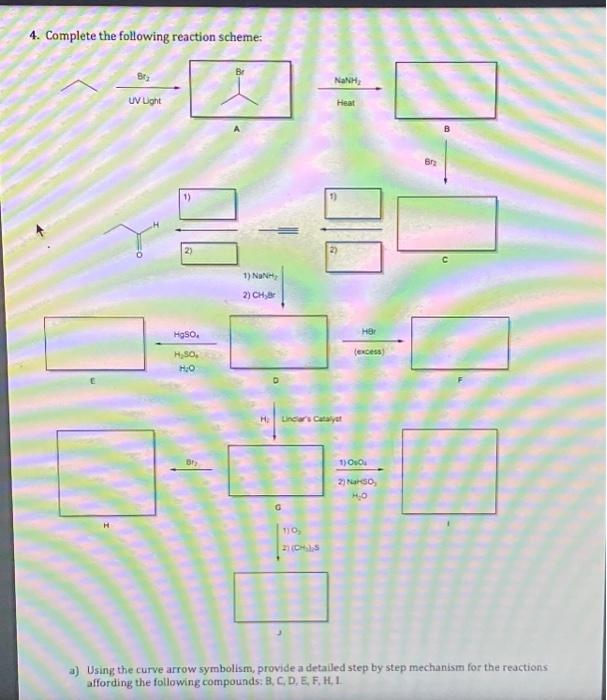 Solved Complete the following reaction scheme: provide a | Chegg.com