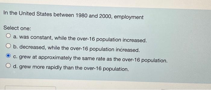 Solved In the United States between 1980 and 2000,