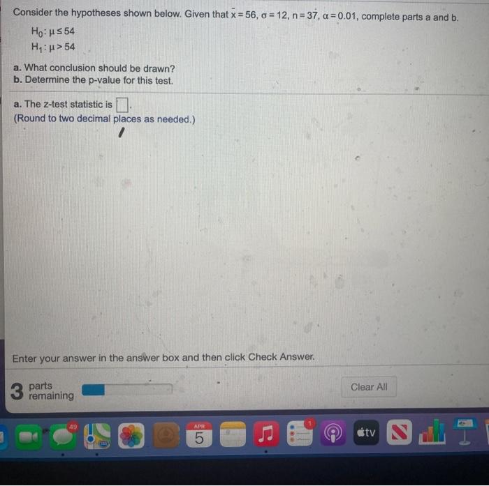 Solved Consider The Hypotheses Shown Below. Given That X = | Chegg.com