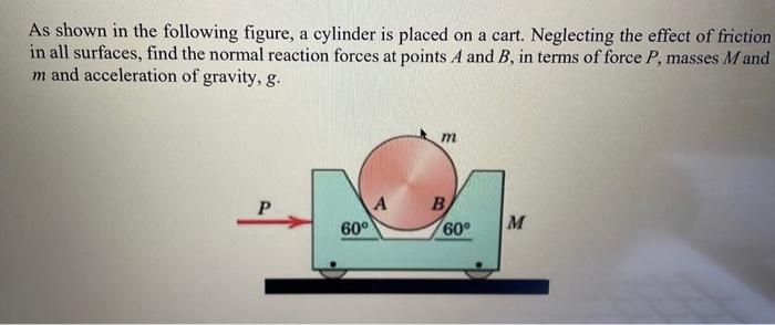 Solved As shown in the following figure, a cylinder is | Chegg.com