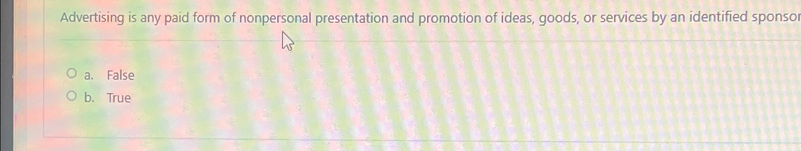 advertising is any paid form of nonpersonal presentation and promotion