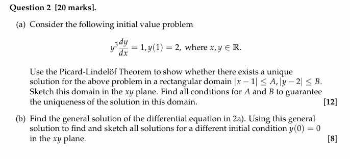 Solved Question 2 [20 Marks]. (a) Consider The Following | Chegg.com