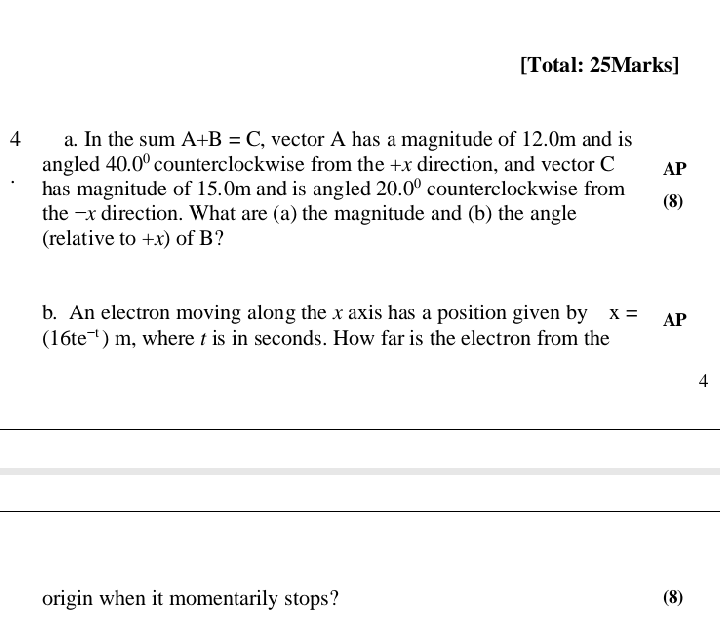 Solved b. b. An electron moving along the x axis has a | Chegg.com