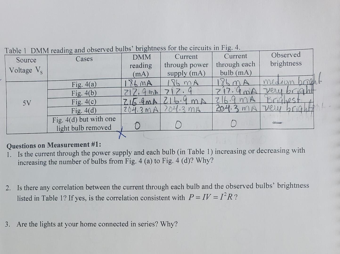 resistors in series and parallel experiment