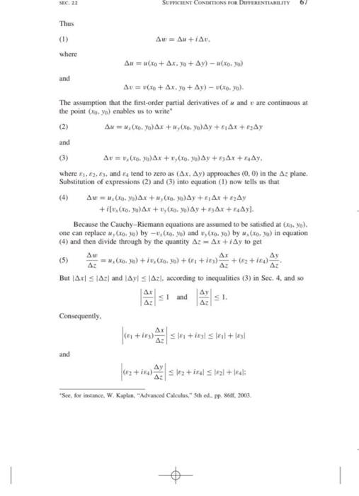 Solved 2. Use the theorem in Sec. 22 to show that f′(z) and | Chegg.com