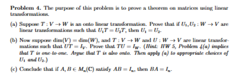 Solved Problem 4. ﻿The purpose of ﻿this problem is to ﻿prove | Chegg.com