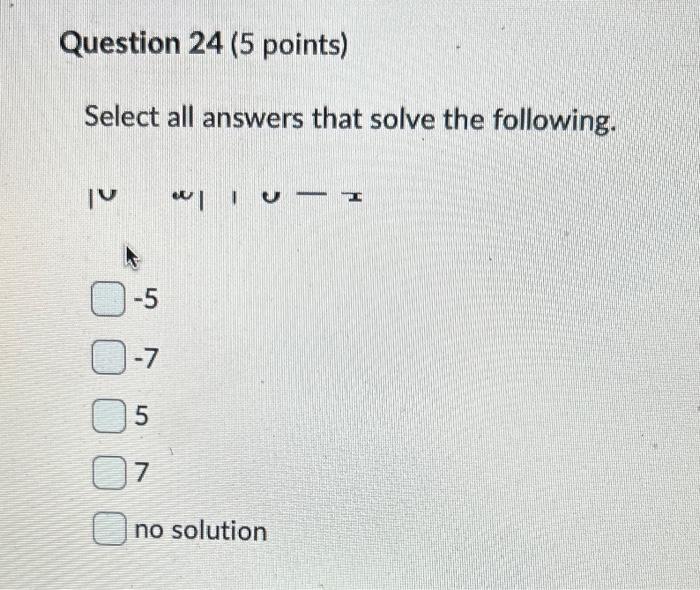 Solved Select all answers that solve the following. ∣x+3∣=6 | Chegg.com