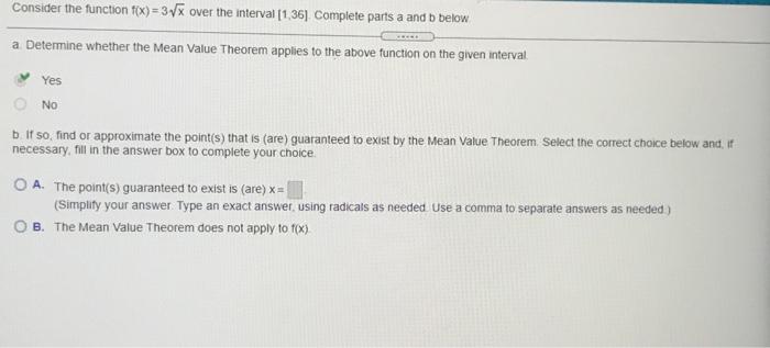 Solved Consider the function f(x) = 3x over the interval | Chegg.com