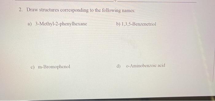 Solved 1. Give the IUPAC names for the following compounds: | Chegg.com