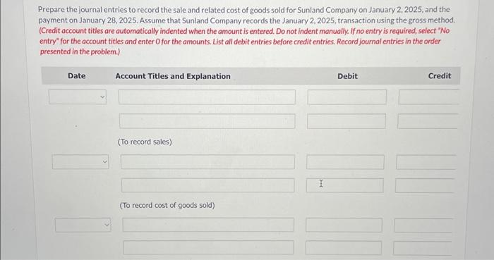 Solved Sunland Company sells goods to Sandhill inc. by | Chegg.com