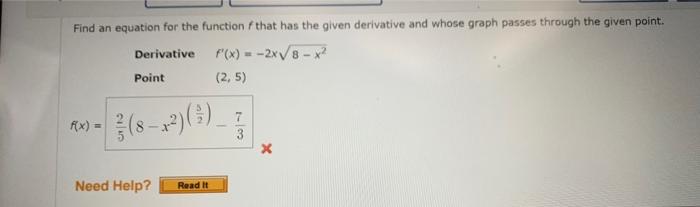 Solved Find an equation for the function f that has the | Chegg.com