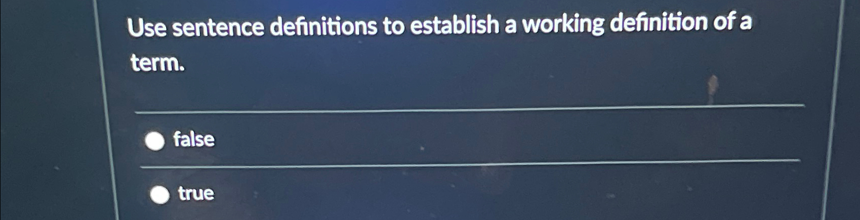 Solved Use sentence definitions to establish a working | Chegg.com