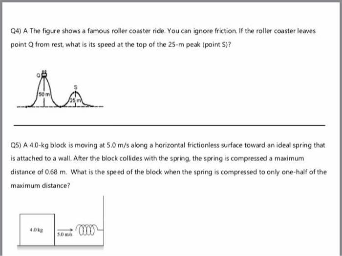 Solved Q4) A The figure shows a famous roller coaster ride. | Chegg.com