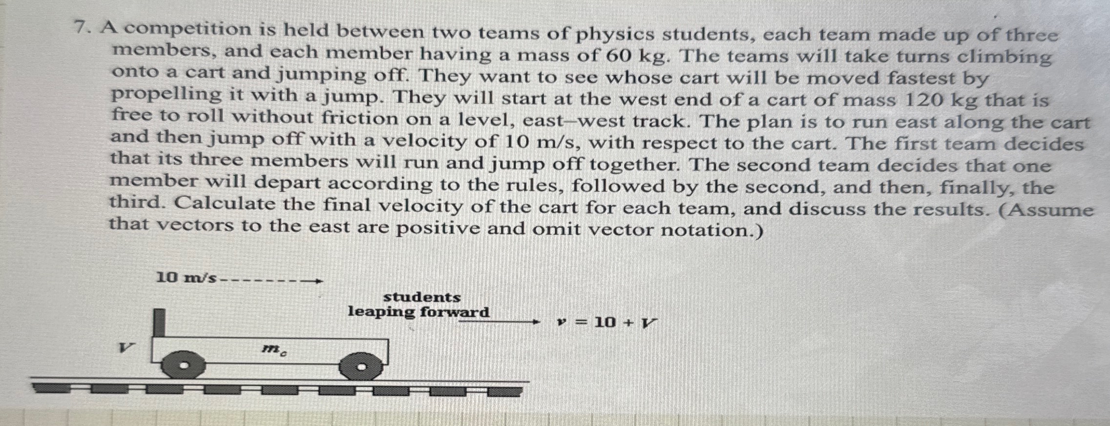 Solved A competition is held between two teams of physics | Chegg.com
