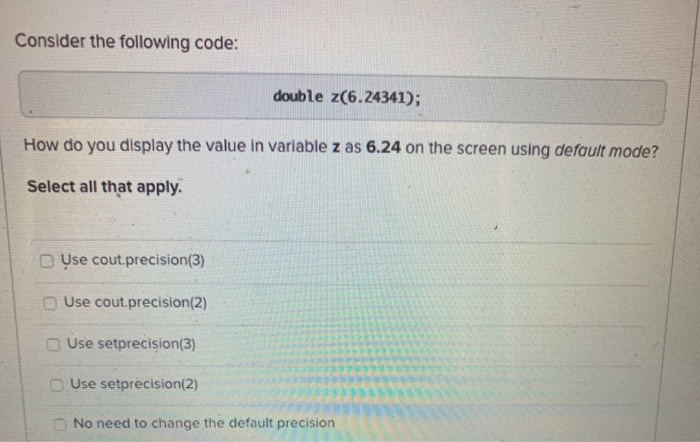 Solved What code will display the following to the screen, | Chegg.com