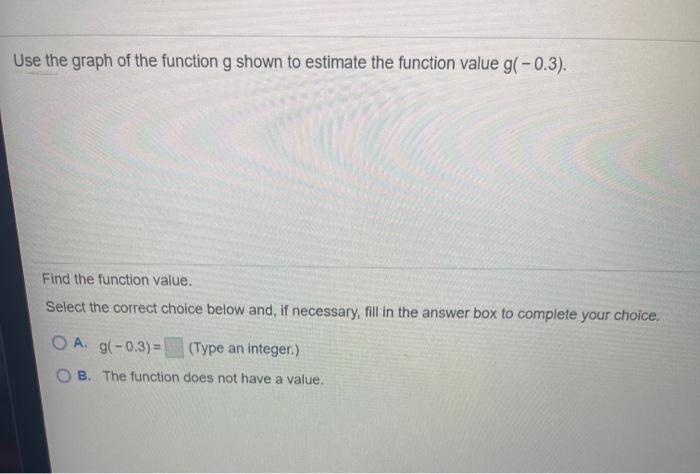 Solved Use the graph of the function g shown to estimate the | Chegg.com