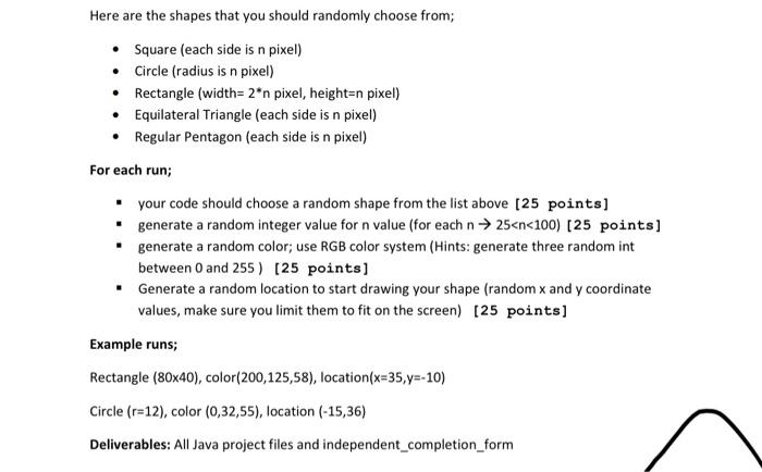 Solved How do I code in JComponent Java to generate random | Chegg.com