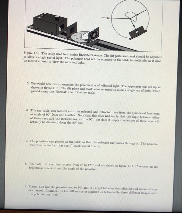 Solved Part IV: Polarization of Light Apparatus • 2 | Chegg.com