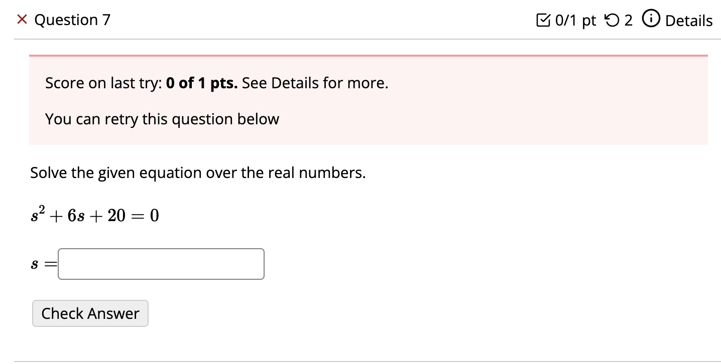 Solved × ﻿Question 7Score on last try: 0 ﻿of 1 ﻿pts. ﻿See | Chegg.com