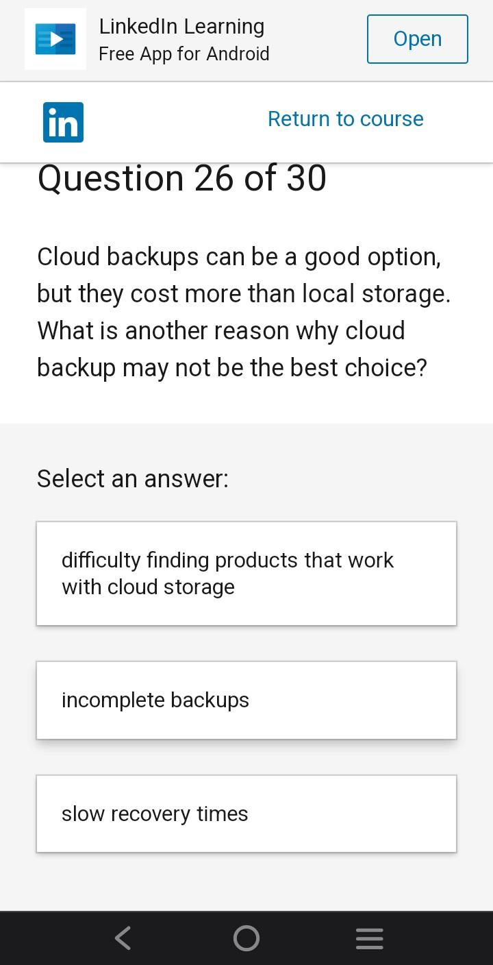 Why cloud backup may not be the best choice?