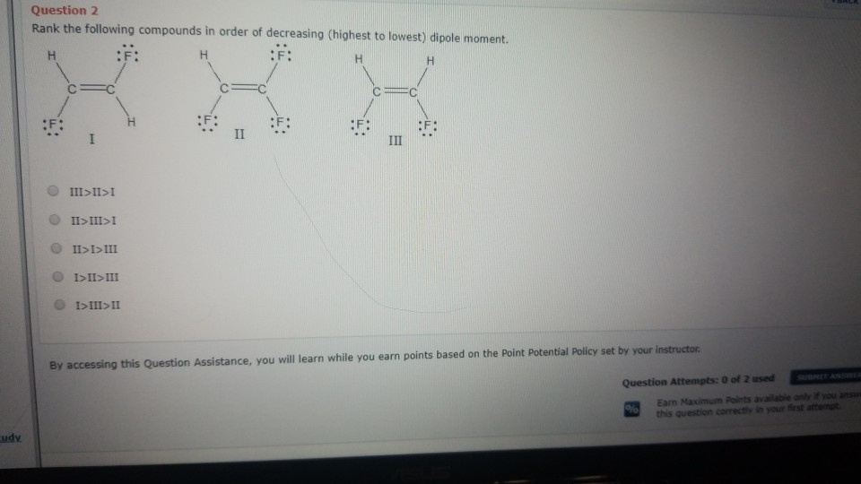 Solved Question 2 Rank The Following Compounds In Order Of | Chegg.com