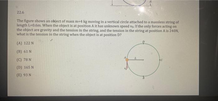 Solved 22.6 The figure shows an object of mass m=4 kg moving | Chegg.com