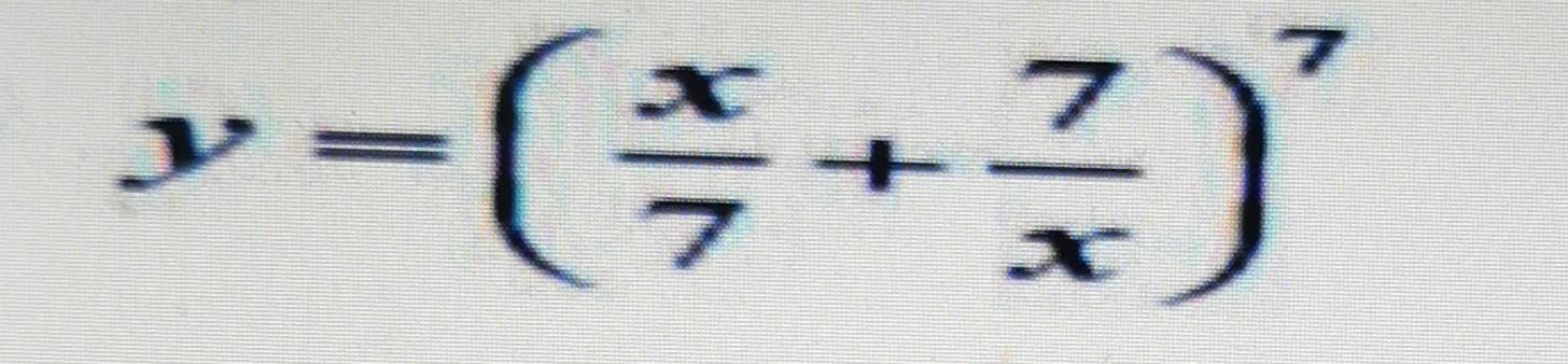 Solved y=(7x+x7)7 | Chegg.com