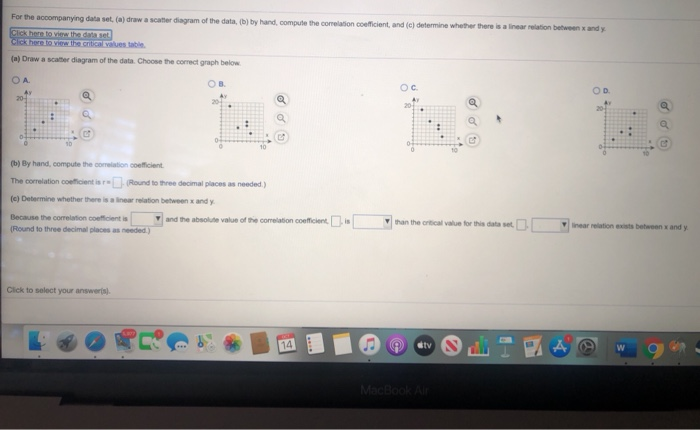 Solved For The Accompanying Data Set, (a) Draw A Scatter | Chegg.com