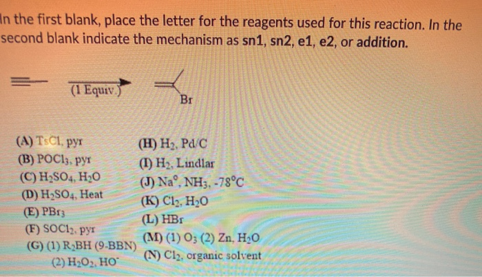 Solved In The First Blank Place The Letter For The Reage Chegg Com