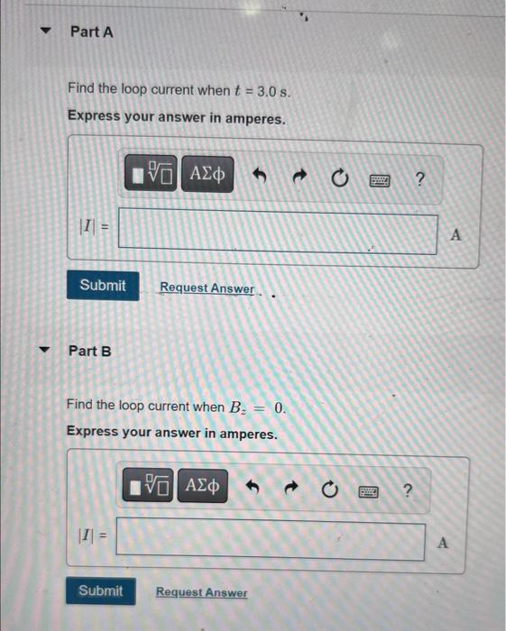 Solved Find the loop current when t=3.0 s. Express your | Chegg.com