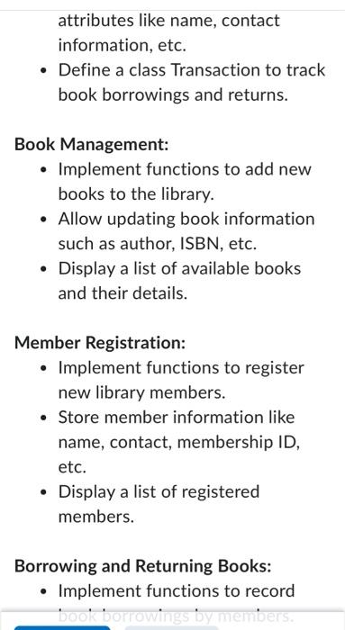 Solved Lab 7: Library Management System Hide Assignment | Chegg.com
