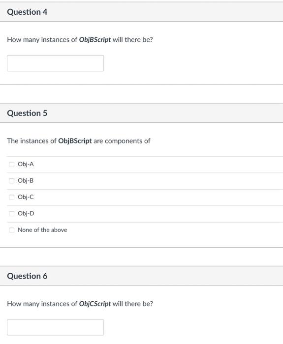 Solved corresponding script: public class ObjAScript : | Chegg.com