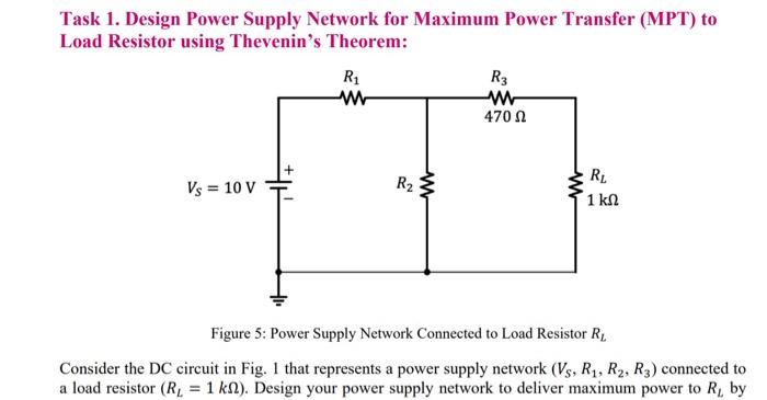 Solved Task 1. Design Power Supply Network for Maximum Power | Chegg.com