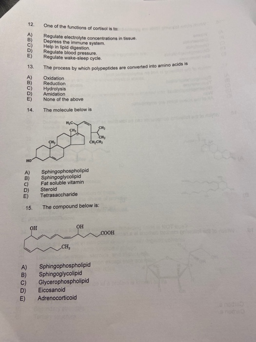 Solved For questions, 141 mark the correct response (1.5
