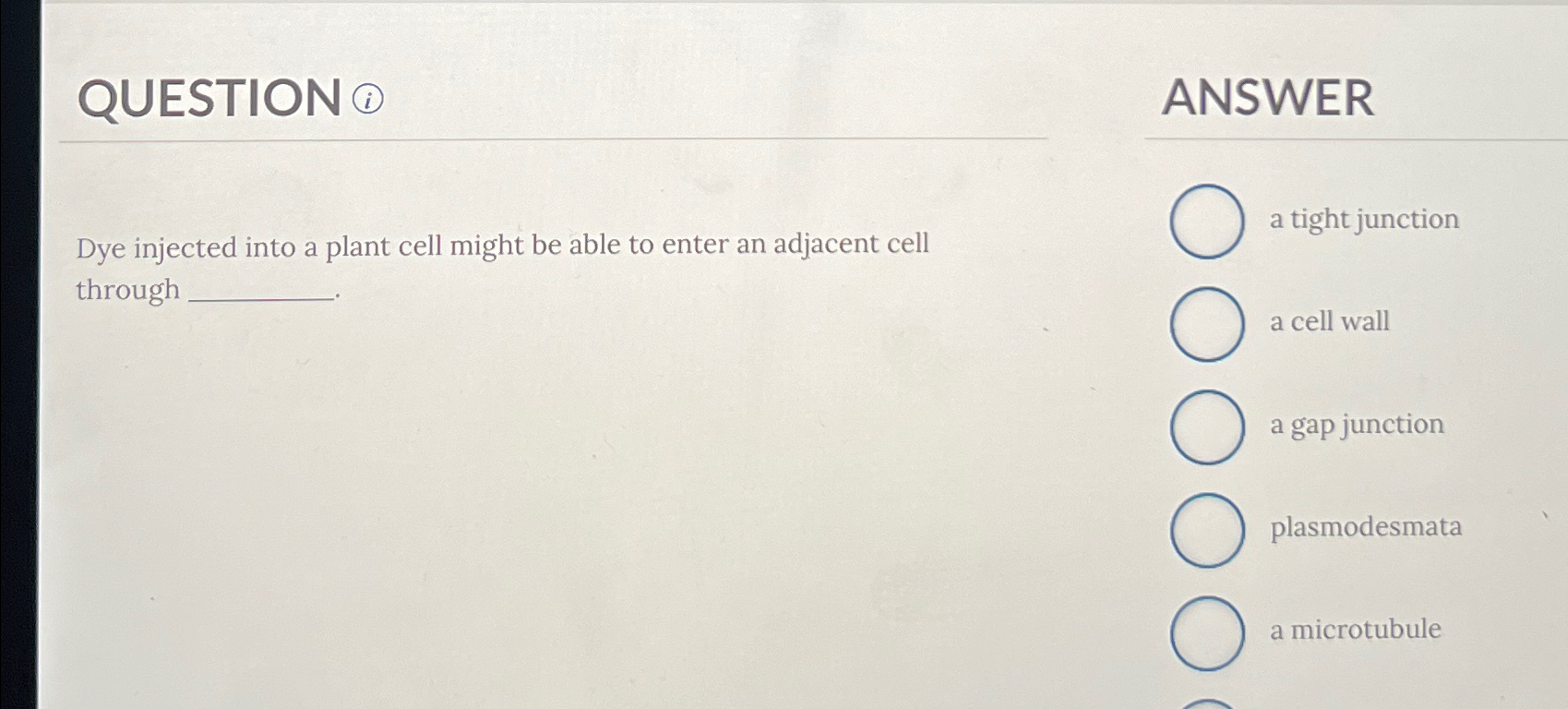 Solved QUESTION (i)ANSWERDye injected into a plant cell | Chegg.com