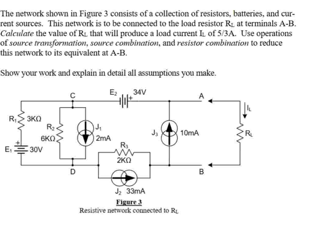 Solved The network shown in Figure 3 ﻿consists of a | Chegg.com