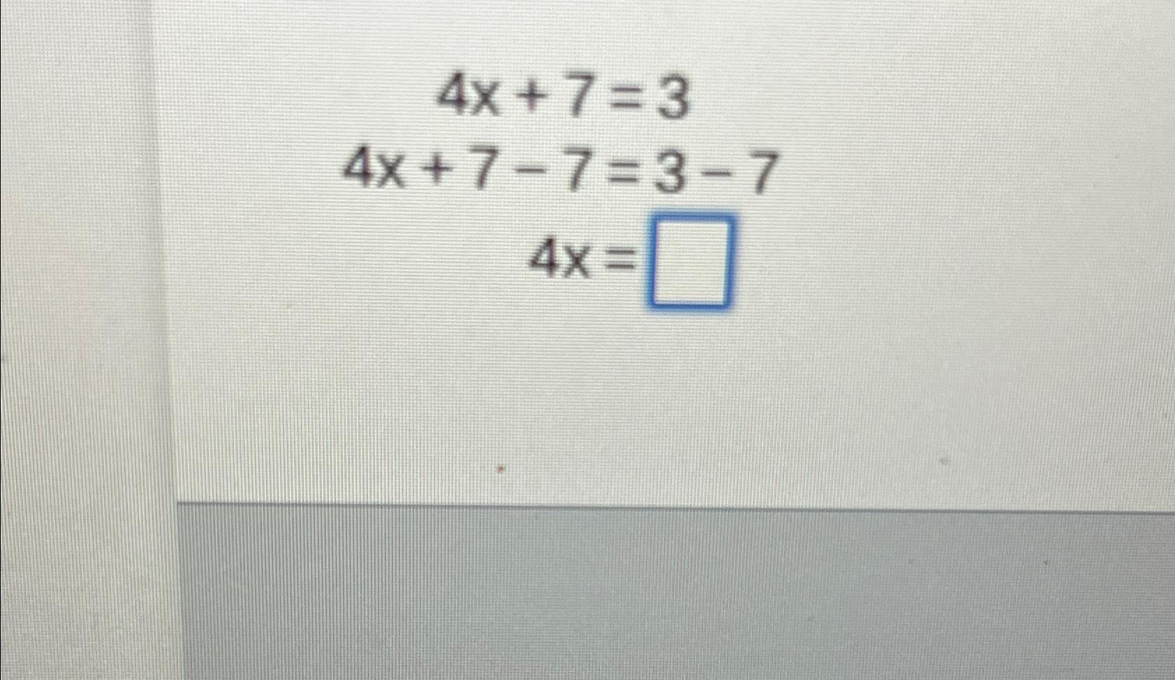 7 x 4 )= 2x 3 resultado