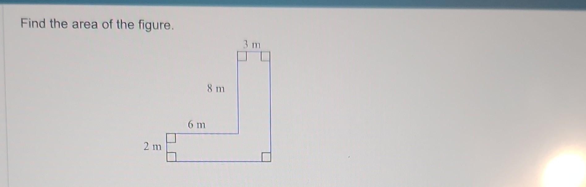 Solved Find the area of the figure. | Chegg.com