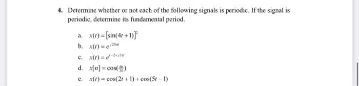 Solved 4. Determine whether or not each of the following | Chegg.com