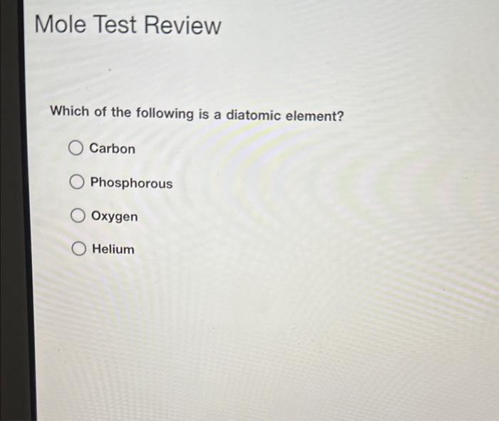 Solved Mole Test Review What is the number of moles of