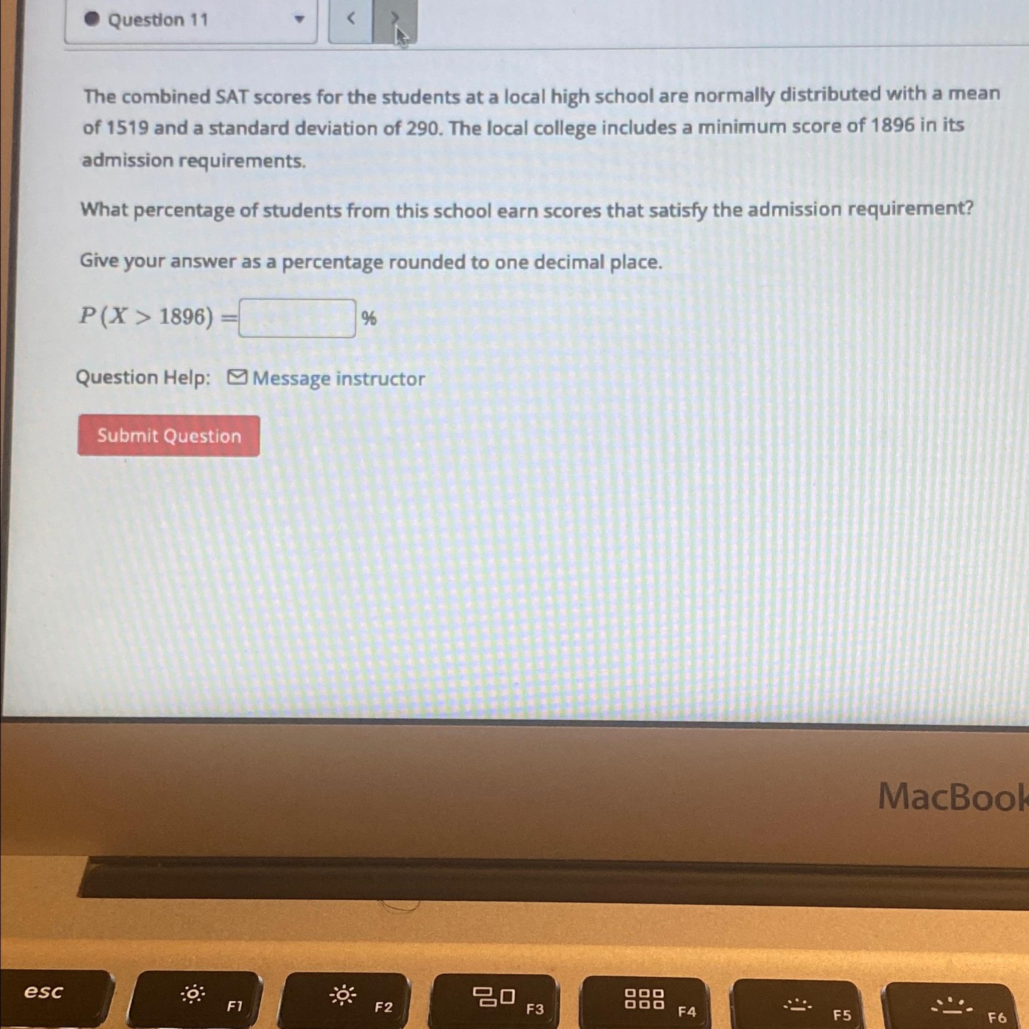 Solved Question 11The combined SAT scores for the students