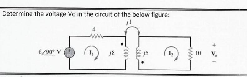 Solved Determine the voltage Vo in the circuit of the below | Chegg.com