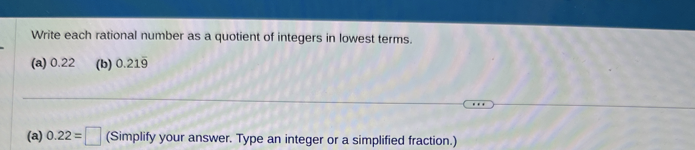 Solved Write each rational number as a quotient of integers 