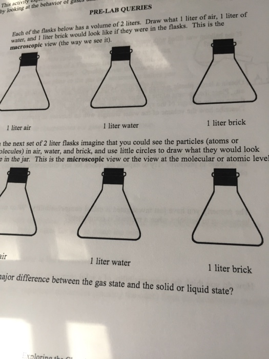 Solved Each Of The Flasks Below Has A Volume Of 2 Liters Chegg Com